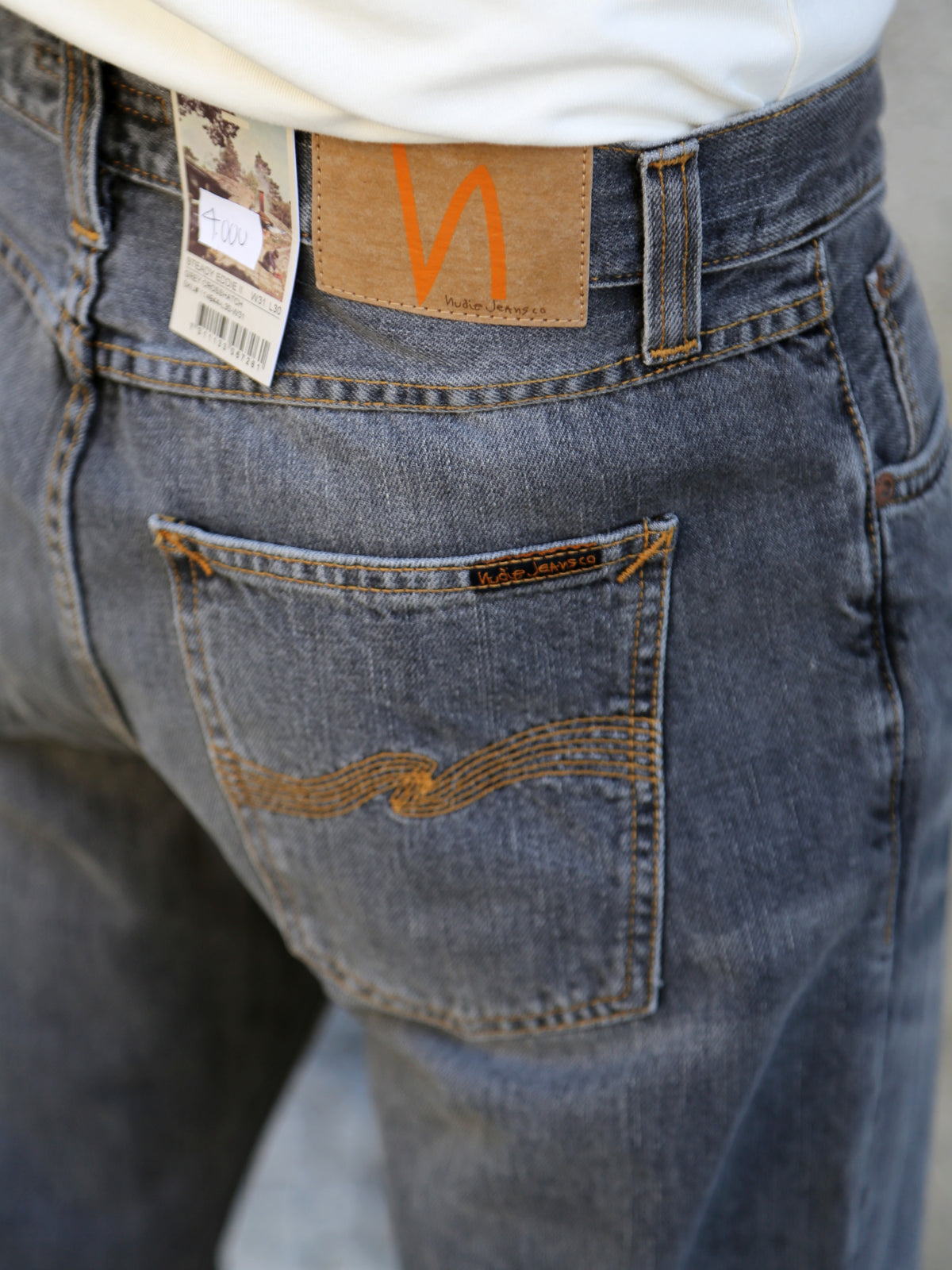 Nudie Jeans Steady Eddie II – Grey Crosshatch (114944)