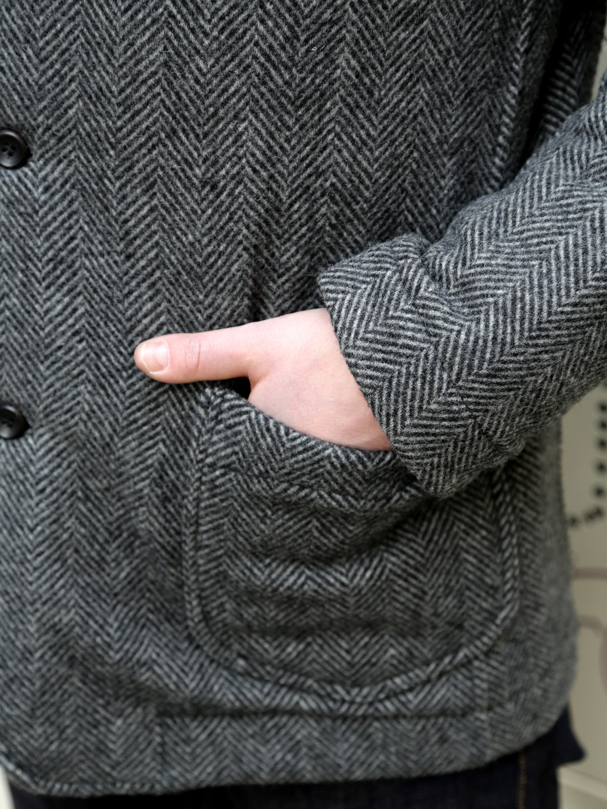 Fleurs de Bagne Le Blazer Anatole - HBT Wool Grey (W22-021)