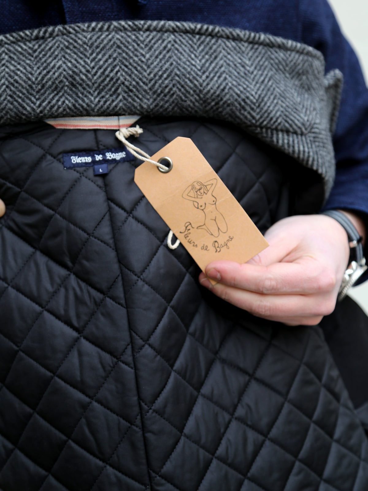 Fleurs de Bagne Le Blazer Anatole - HBT Wool Grey (W22-021)