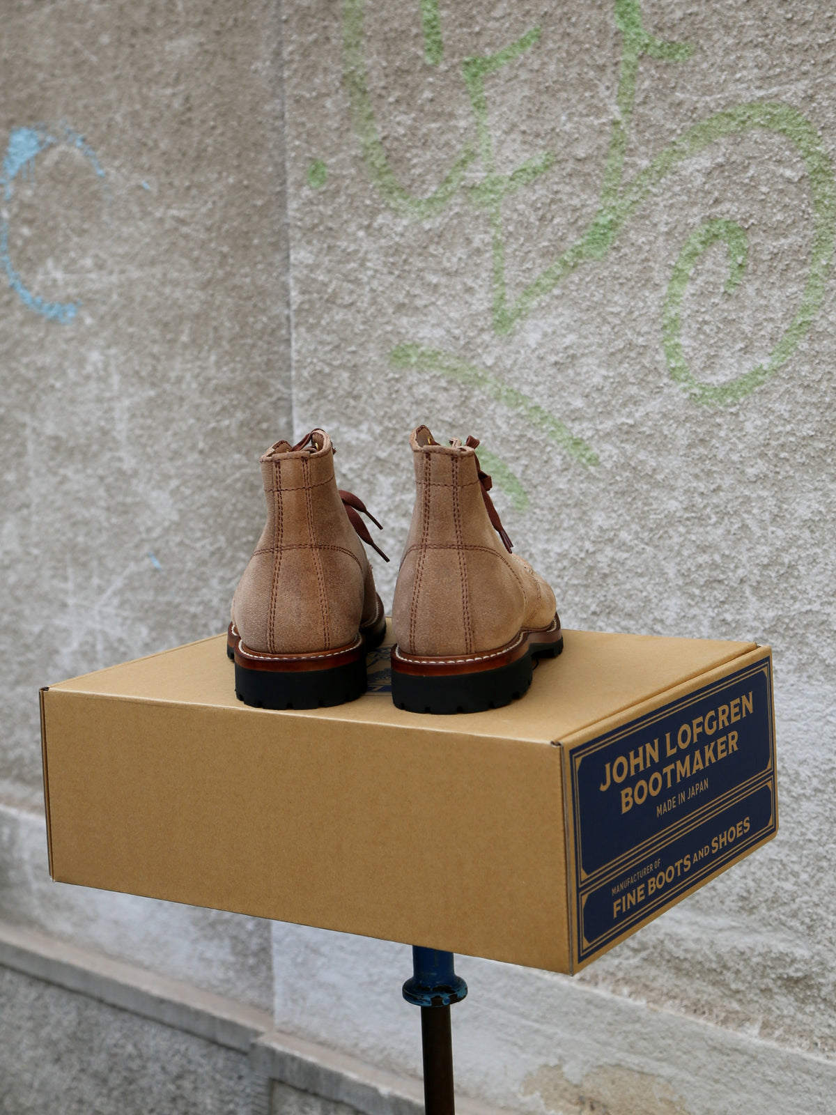 John Lofgren Chapman Boots Horween CXL – Natural Roughout (LK-047)