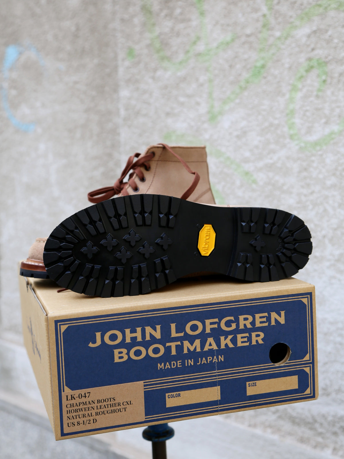 John Lofgren Chapman Boots Horween CXL – Natural Roughout (LK-047)