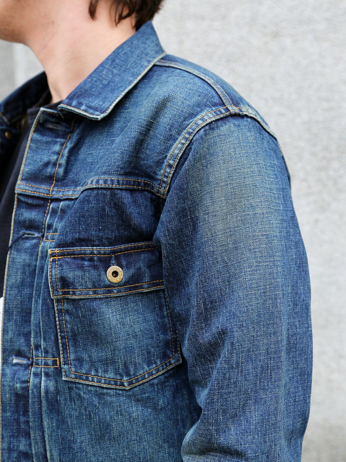 Japan Blue JBGJ1000 14.8oz Type2 Denim Jacket – D01 Aging Wash