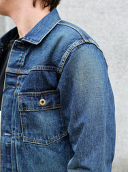 Japan Blue JBGJ1000 14.8oz Type2 Denim Jacket – D01 Aging Wash