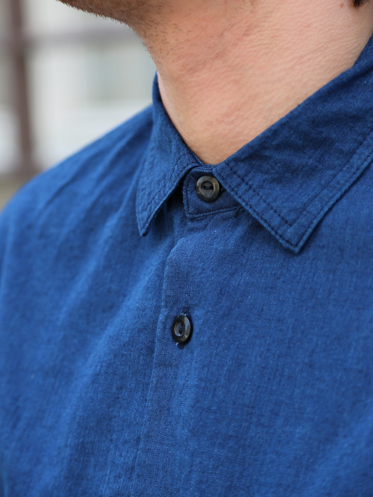 Japan Blue JBLS1016 Chambray Work Shirt – Deep Indigo