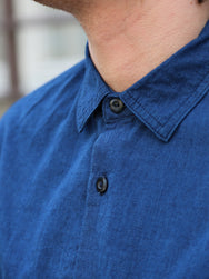 Japan Blue JBLS1016 Chambray Work Shirt – Deep Indigo