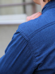 Japan Blue JBLS1016 Chambray Work Shirt – Deep Indigo