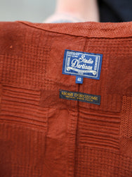 Studio D'Artisan "Amami Dorozome" Boro Jacquard Vest – Brown (4605)