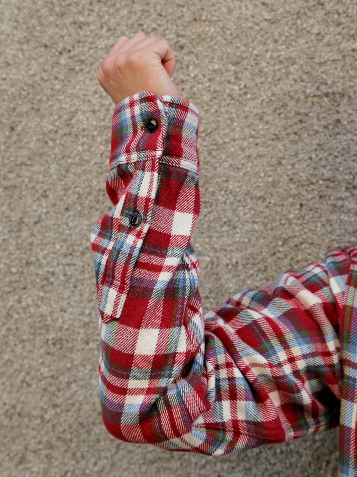 Iron Heart IHSH-371-RED Ultra Heavy Flannel Crazy Check Work Shirt - Red