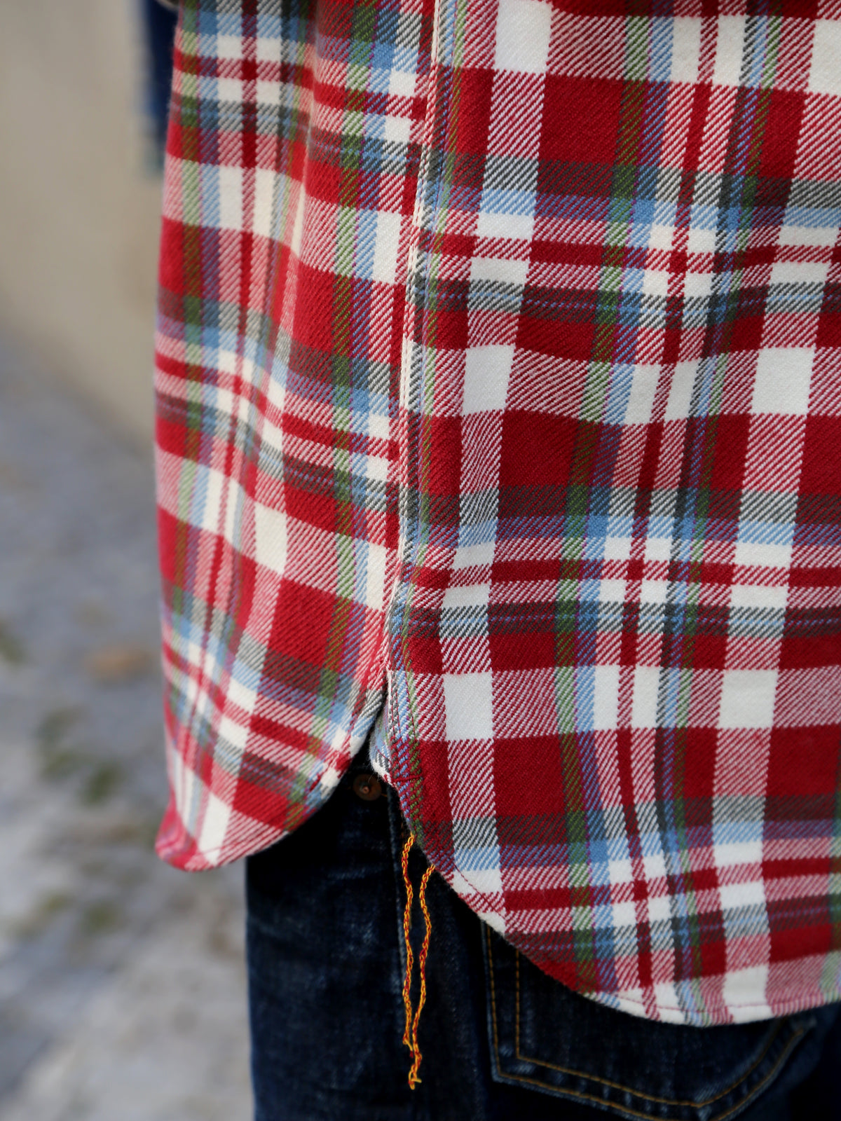 Iron Heart IHSH-371-RED Ultra Heavy Flannel Crazy Check Work Shirt - Red