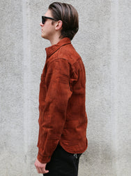 Studio D'Artisan "Amami Dorozome" Boro Jacquard Shirt – Brown (5717)