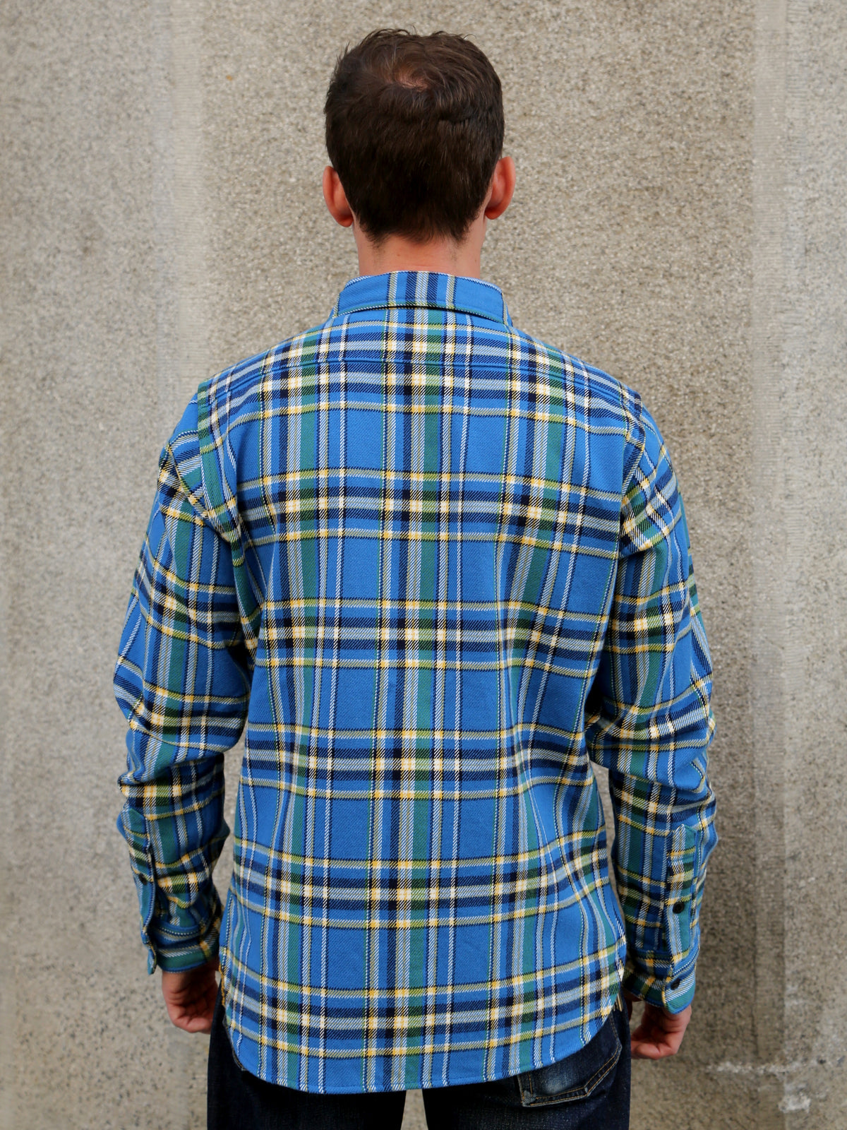 Iron Heart IHSH-376-BLU Ultra Heavy Flannel Classic Work Shirt - Blue