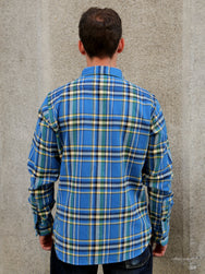 Iron Heart IHSH-376-BLU Ultra Heavy Flannel Classic Work Shirt - Blue