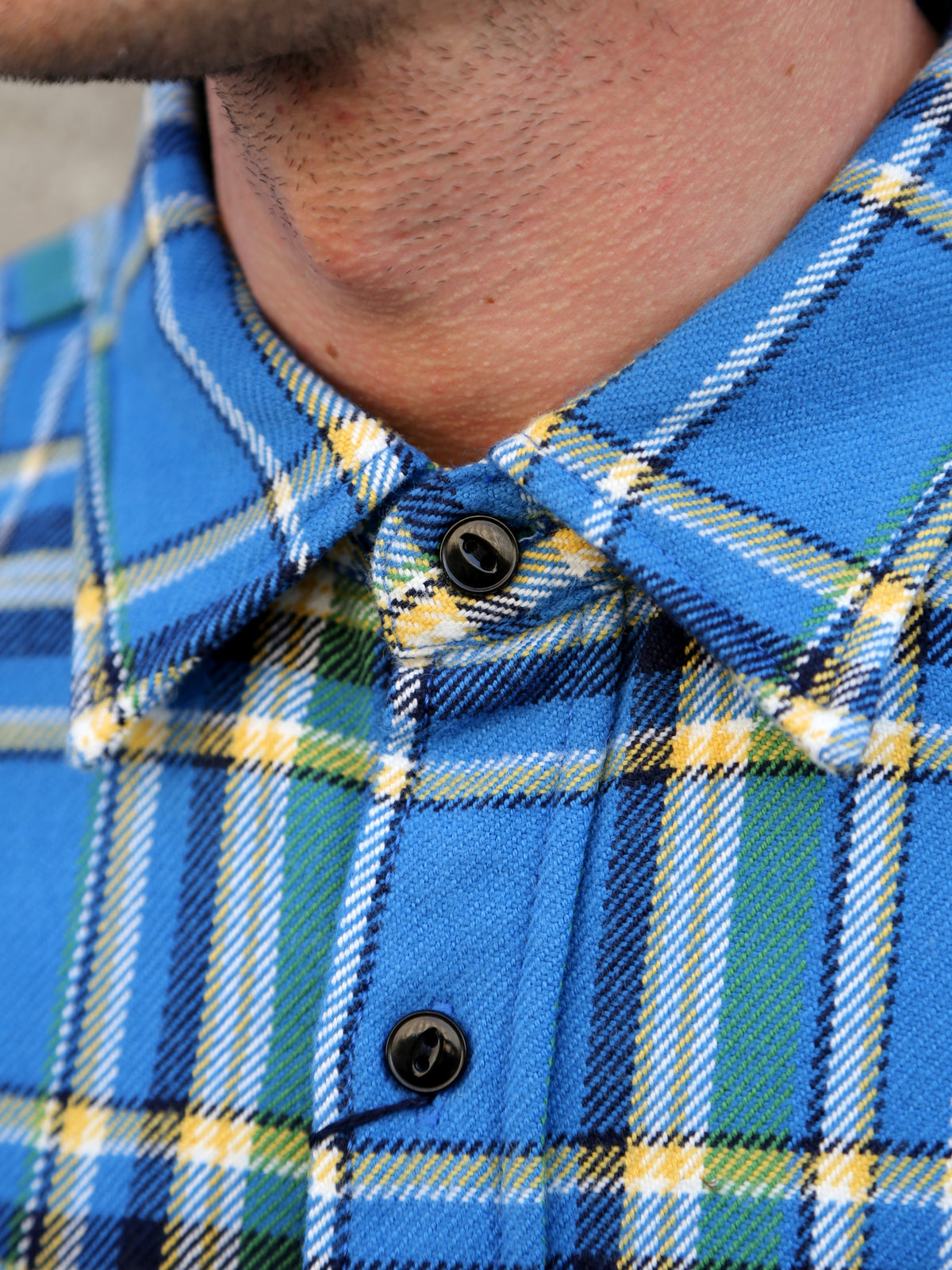 Iron Heart IHSH-376-BLU Ultra Heavy Flannel Classic Work Shirt - Blue