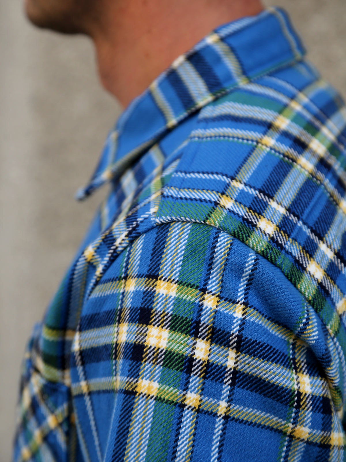 Iron Heart IHSH-376-BLU Ultra Heavy Flannel Classic Work Shirt - Blue