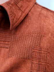 Studio D'Artisan "Amami Dorozome" Boro Jacquard Shirt – Brown (5717)