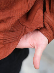 Studio D'Artisan "Amami Dorozome" Boro Jacquard Shirt – Brown (5717)