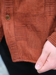 Studio D'Artisan "Amami Dorozome" Boro Jacquard Shirt – Brown (5717)