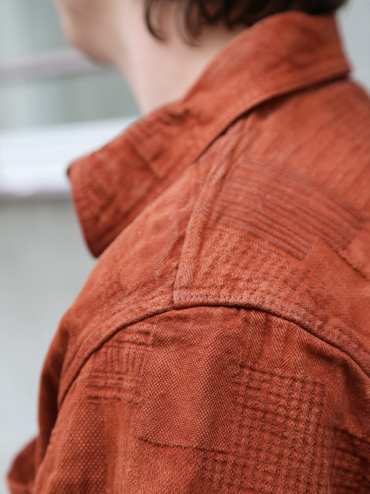 Studio D'Artisan "Amami Dorozome" Boro Jacquard Shirt – Brown (5717)