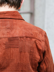 Studio D'Artisan "Amami Dorozome" Boro Jacquard Shirt – Brown (5717)