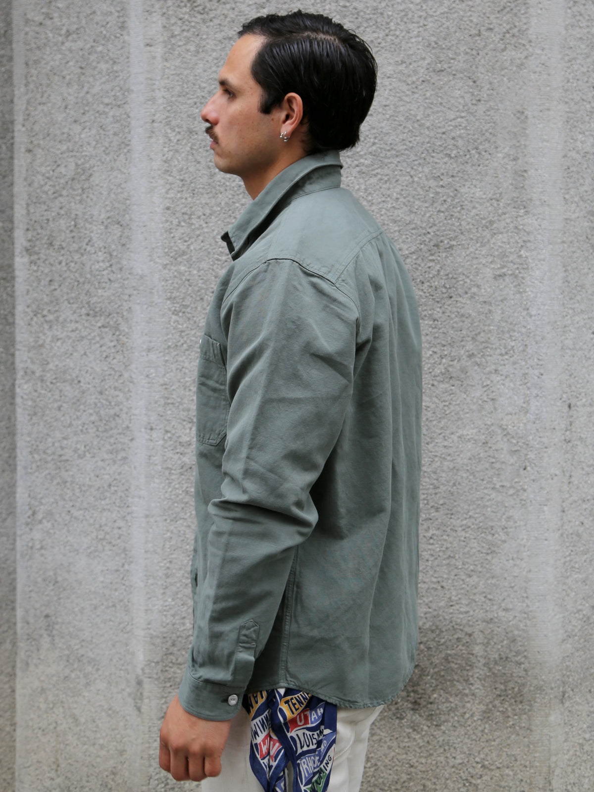 Indigofera McAllen Cotton/Linen Canvas Shirt – Sage Green (6295-464-01)