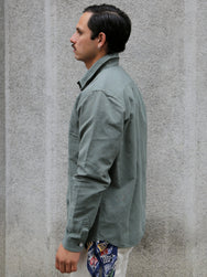 Indigofera McAllen Cotton/Linen Canvas Shirt – Sage Green (6295-464-01)