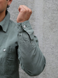 Indigofera McAllen Cotton/Linen Canvas Shirt – Sage Green (6295-464-01)