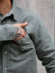 Indigofera McAllen Cotton/Linen Canvas Shirt – Sage Green (6295-464-01)
