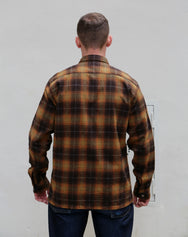 Stevenson Overall Highroller Plaid Shirt - Mustard X Brown (HR1-MB)