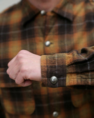 Stevenson Overall Highroller Plaid Shirt - Mustard X Brown (HR1-MB)