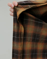 Stevenson Overall Highroller Plaid Shirt - Mustard X Brown (HR1-MB)