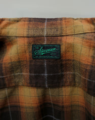 Stevenson Overall Highroller Plaid Shirt - Mustard X Brown (HR1-MB)