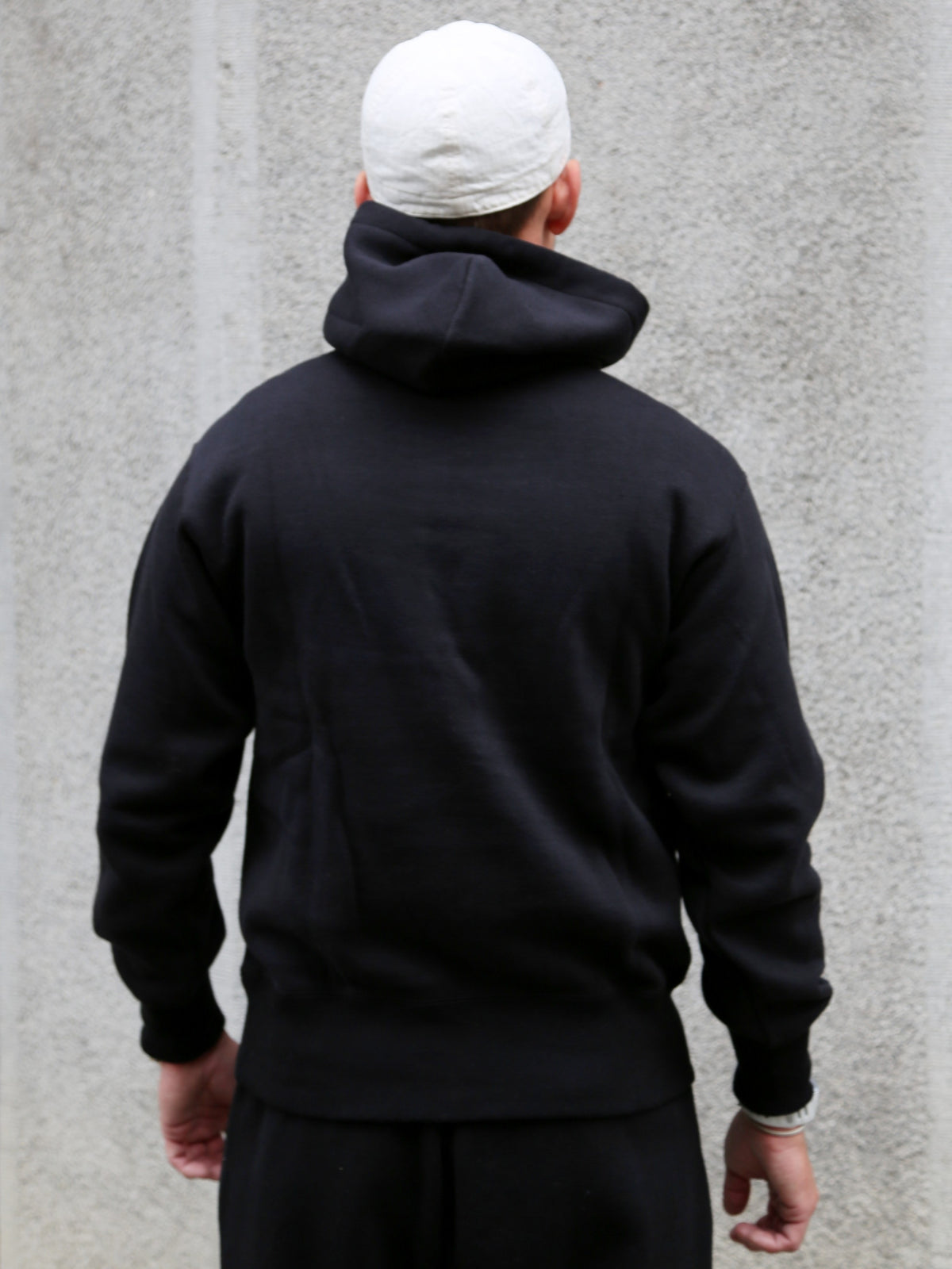 The Real McCOY's 10 oz. Loopwheel Hooded Sweatshirt – Black (MC24114)
