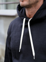 The Real McCOY's 10 oz. Loopwheel Hooded Sweatshirt – Black (MC24114)