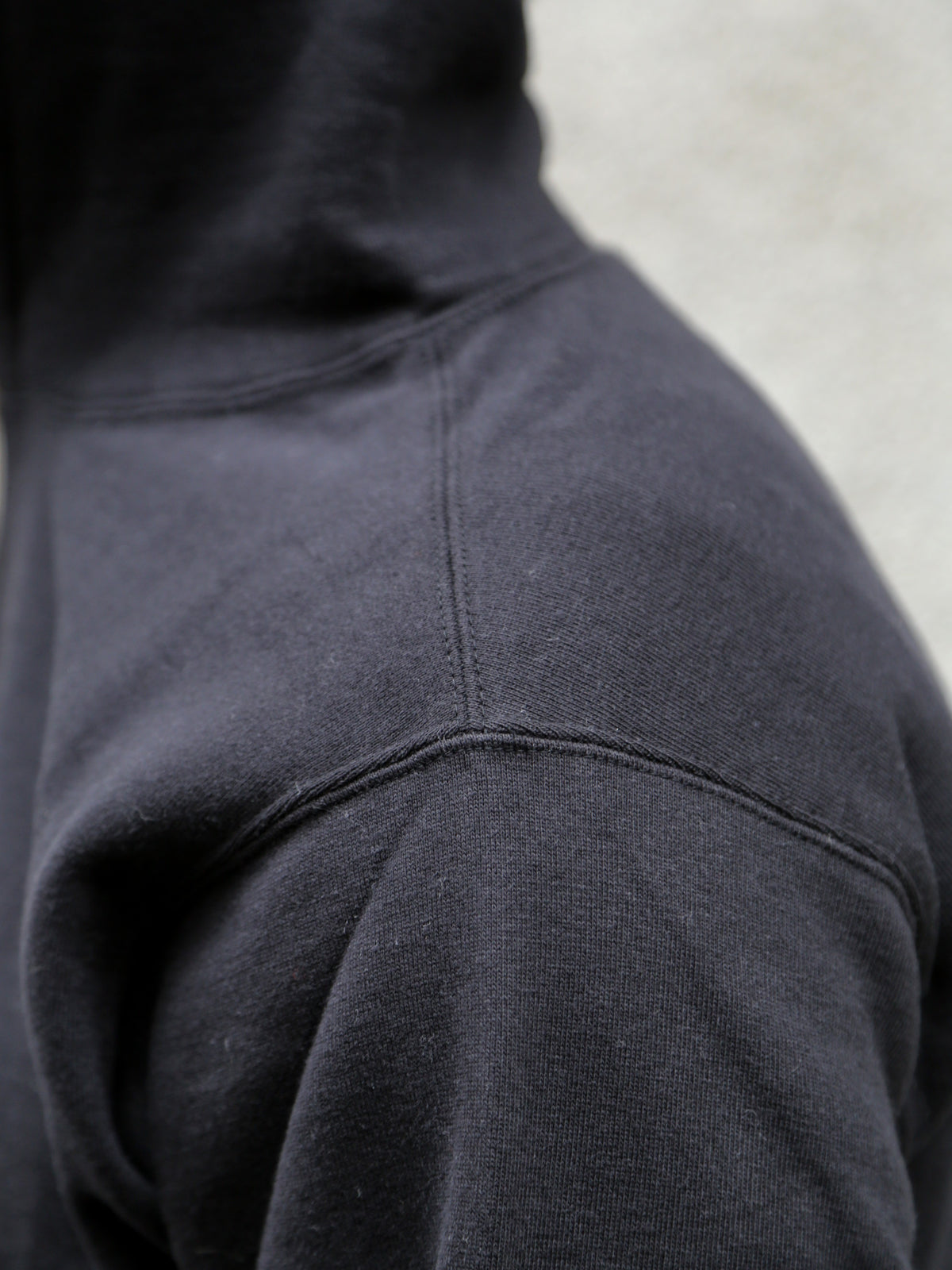 The Real McCOY's 10 oz. Loopwheel Hooded Sweatshirt – Black (MC24114)