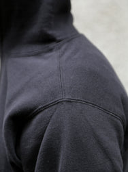 The Real McCOY's 10 oz. Loopwheel Hooded Sweatshirt – Black (MC24114)