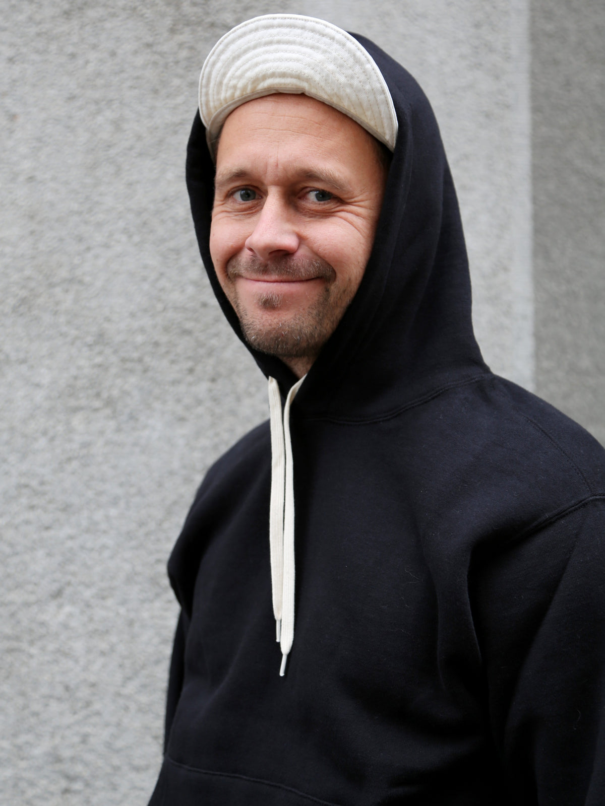 The Real McCOY's 10 oz. Loopwheel Hooded Sweatshirt – Black (MC24114)