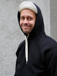 The Real McCOY's 10 oz. Loopwheel Hooded Sweatshirt – Black (MC24114)