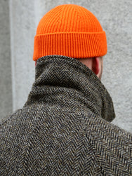 Hansen Garments 26-59-7 Sigurd Long Lined Wool Coat - Brown Tweed