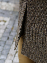 Hansen Garments 26-59-7 Sigurd Long Lined Wool Coat - Brown Tweed