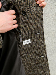 Hansen Garments 26-59-7 Sigurd Long Lined Wool Coat - Brown Tweed