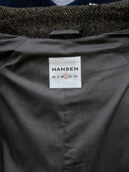 Hansen Garments 26-59-7 Sigurd Long Lined Wool Coat - Brown Tweed