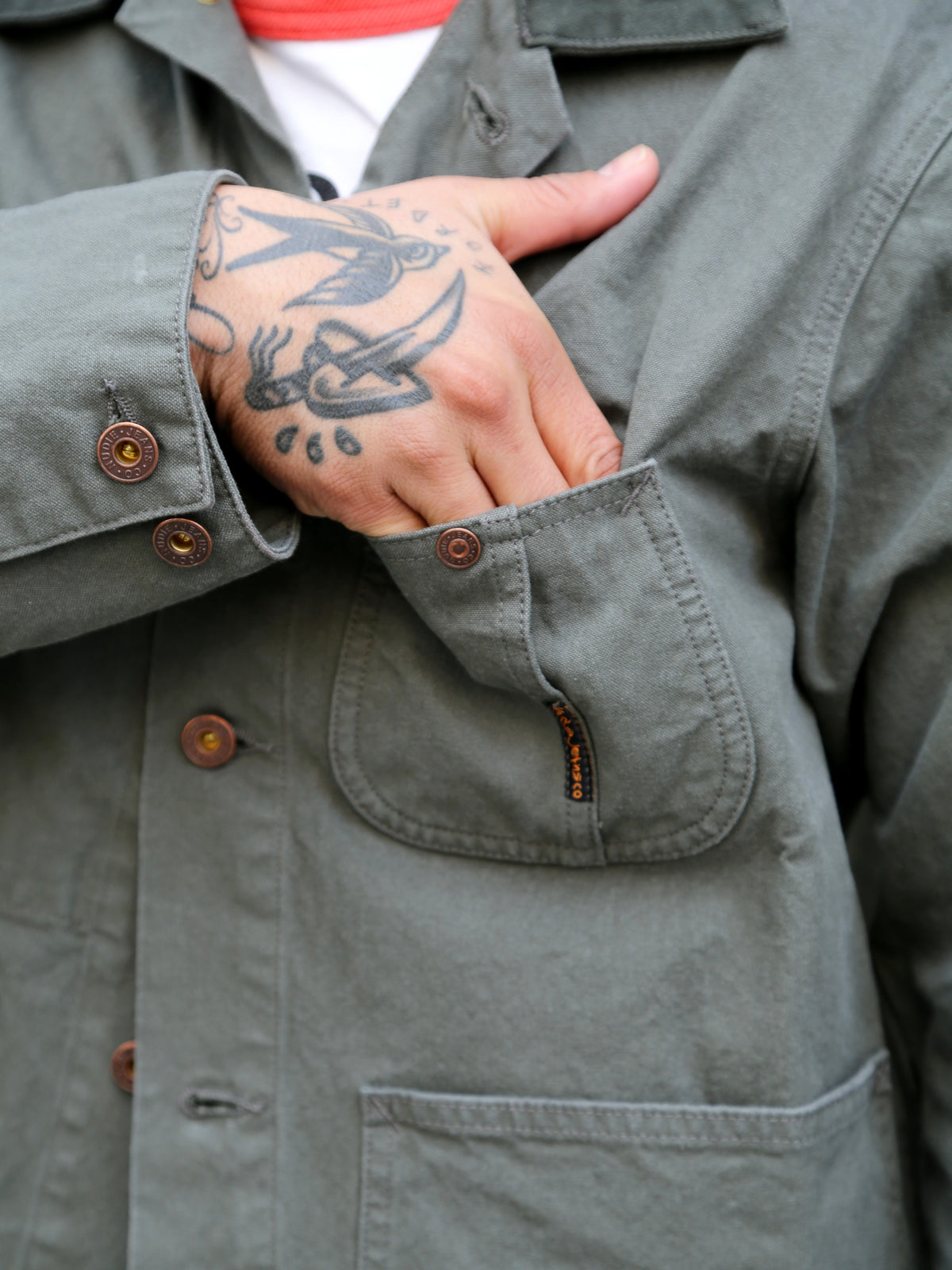 Nudie Jeans Howie Chore Jacket Duck Canvas – Green (160966)