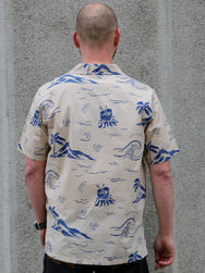 Nudie Jeans Arvid Waves Hawaii Shirt – Ecru (140836)