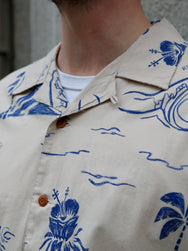 Nudie Jeans Arvid Waves Hawaii Shirt – Ecru (140836)