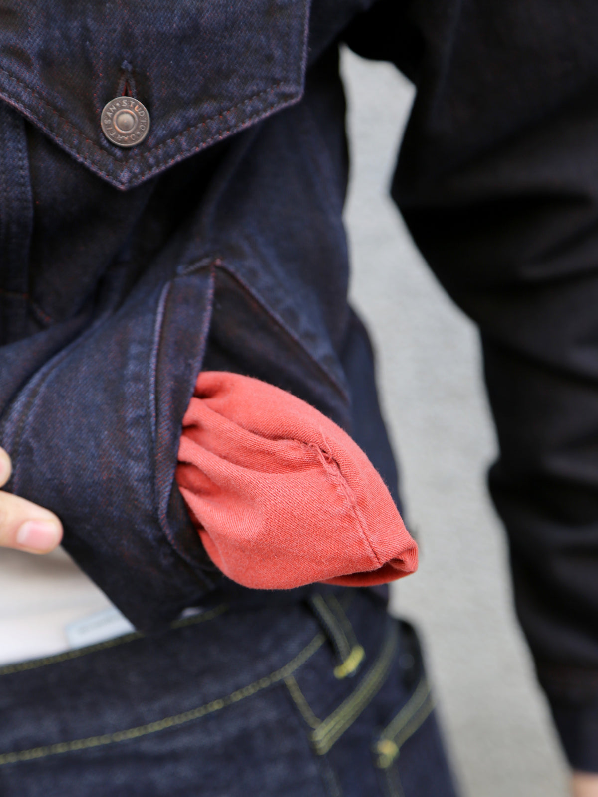 Studio D'Artisan "Bengara" Type 3 Selvedge Jacket – Red (D4621)