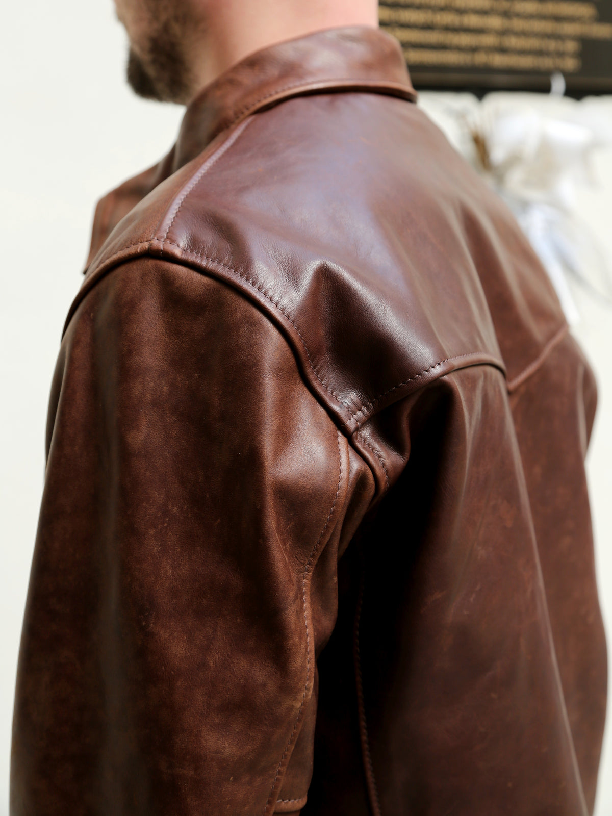 Simmons Bilt Roadster Jacket Prairie Dark Brown horse hide