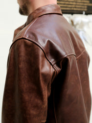 Simmons Bilt Roadster Jacket Prairie Dark Brown horse hide