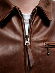 Simmons Bilt Roadster Jacket Prairie Dark Brown horse hide