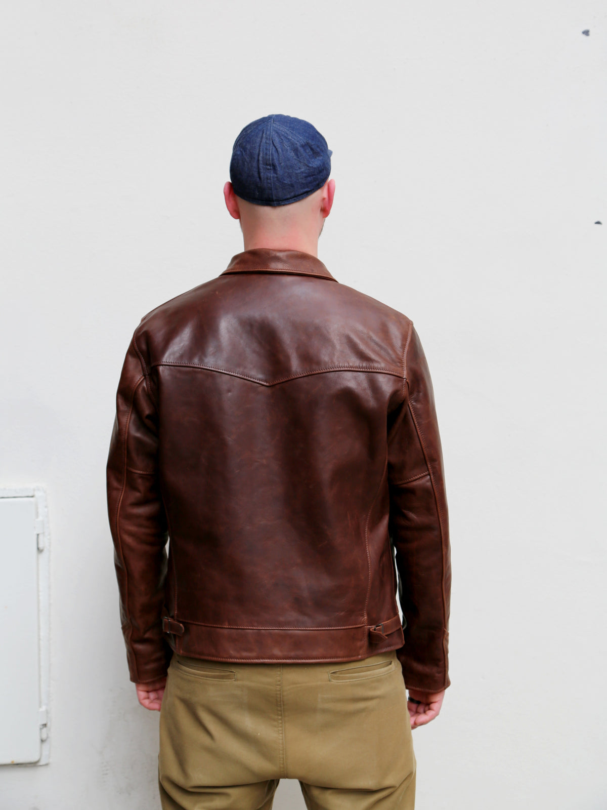 Simmons Bilt Roadster Jacket Prairie Dark Brown horse hide