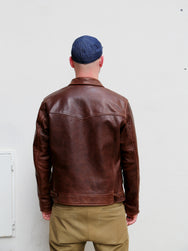 Simmons Bilt Roadster Jacket Prairie Dark Brown horse hide